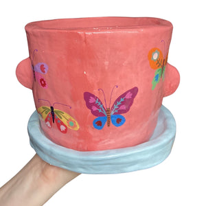 'Butterfly' Large Plant Pot (One-Off)