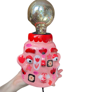 PonkyWots 'Retro Pink Flowers' Lamp (One-Off) Dropping 7th Feb at 18:30