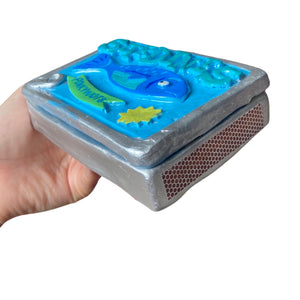 NEW Sardine Matchbox / Storage Tin (Blue)