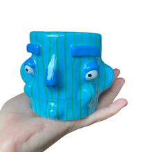 Load image into Gallery viewer, &#39;Simple Stripes in Blue&#39; Lil&#39; Pot
