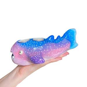 Blue & Pink Whale Shark Tealight Candle Holder (One-Off)