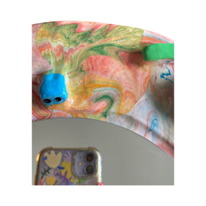 'Colourful Marble' BIG Ponky Wall Mirror (one-off) SALE