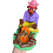 Load image into Gallery viewer, Cowboy Campfire Candle Holder (One-off Groovy)
