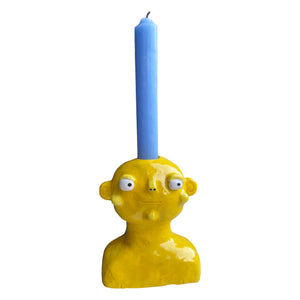 Yellow Candlestick Holder