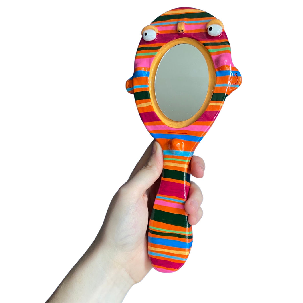 Hand-Held 'Stripey Steve' Mirror