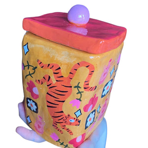 NEW 'Orange Tigers' Storage Jar (One-Off)