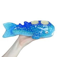 Load image into Gallery viewer, Ocean Blues Whale Shark Tealight Candle Holder (One-Off)
