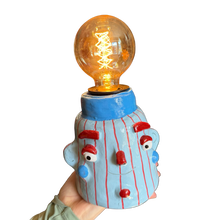 Load image into Gallery viewer, Blue &amp; cherry red Lamp
