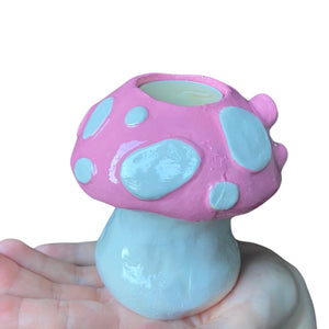 Mushroom Tea-light Candle Holder (Pink)