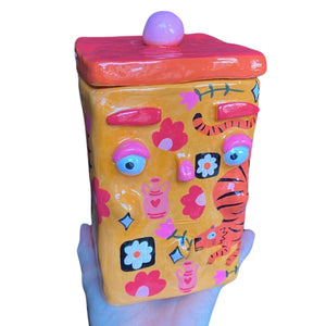 NEW 'Orange Tigers' Storage Jar (One-Off)