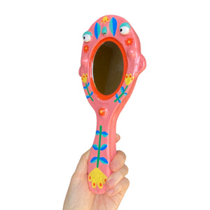 Hand-Held 'Festival Florals' Mirror (one-off)