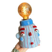 Load image into Gallery viewer, Blue &amp; cherry red Lamp
