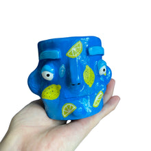 Load image into Gallery viewer, &quot;Lemon and Blue&#39; Lil&#39; Pot
