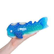 Load image into Gallery viewer, Aqua Blues Whale Shark Tealight Candle Holder (One-Off)

