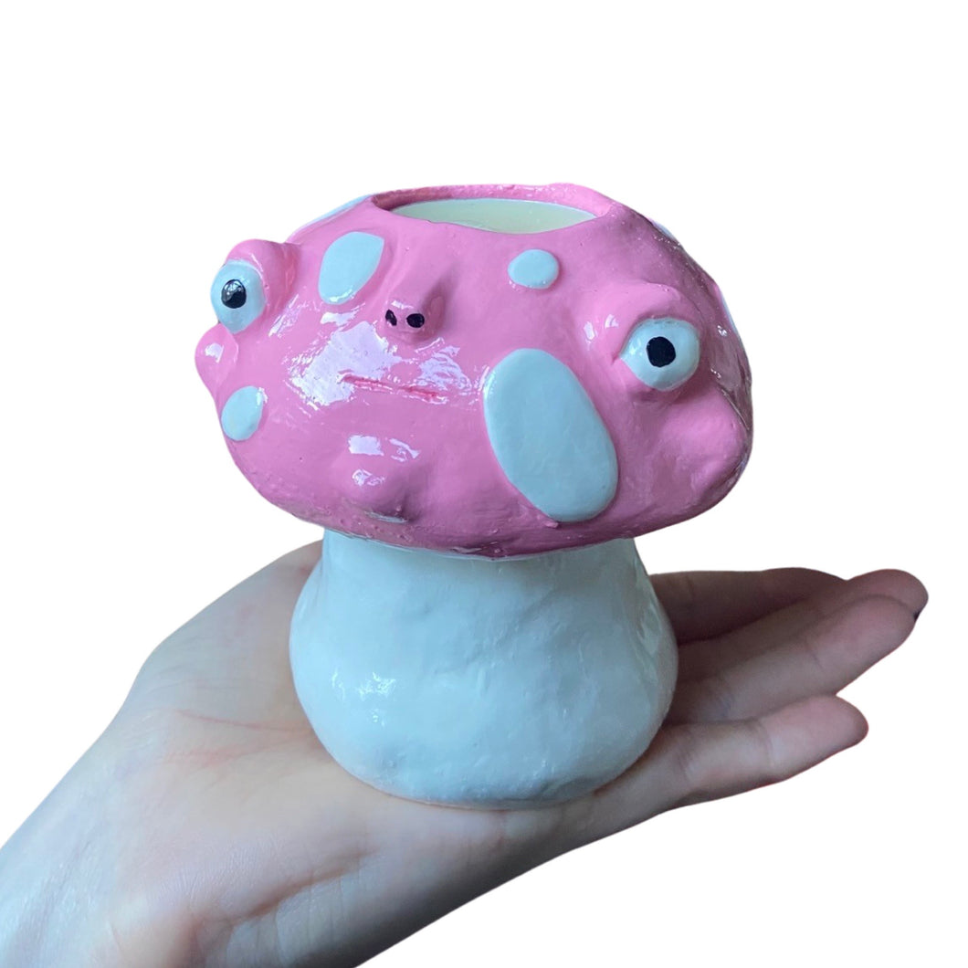 Mushroom Tea-light Candle Holder (Pink)