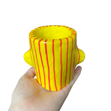 Load image into Gallery viewer, &#39;Simple Stripes in Yellow&#39; Lil&#39; Pot
