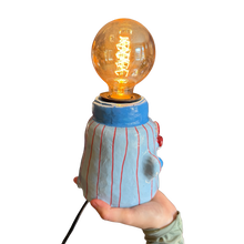 Load image into Gallery viewer, Blue &amp; cherry red Lamp
