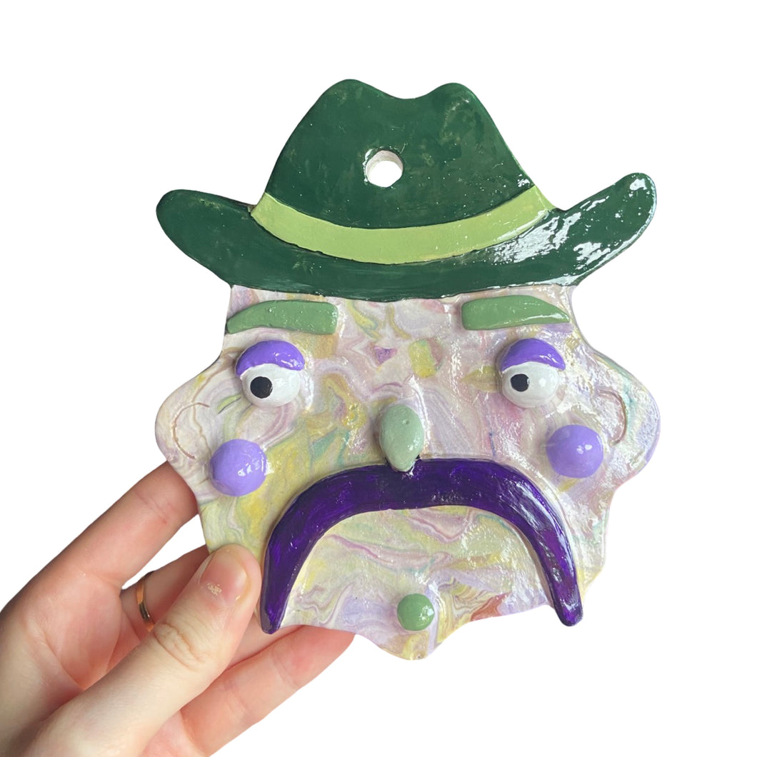 The Purple Garden Marble Cowboy Wall Hanging (one off)