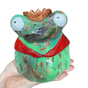 'Berries' Frog Queen Tea-Light Holder (one-off)