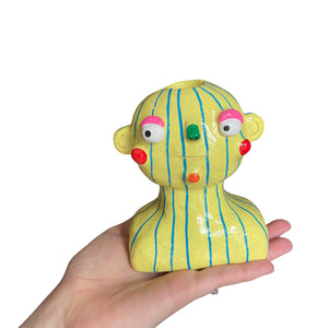 'Stripy Colourful' Candlestick Holder