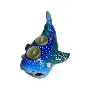 Blue & Green Whale Shark Tealight Candle Holder (One-Off)