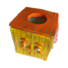 Load image into Gallery viewer, &quot;What&#39;s Multicoloured and has Stripes All Over?&quot; Tissue Box (One Off)
