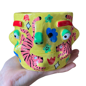 'Groovy Tigers' Chunky Pot (One-Off)