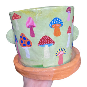 'Mushroom Town' Large Plant Pot (One-Off)