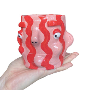 'Pink Wavy' Classic Pot (One-Off)