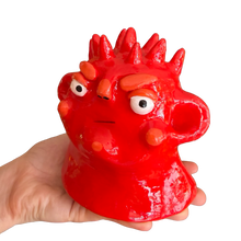Load image into Gallery viewer, NEW Fiery Angry spiky haired guy (Ring Holder &amp; incense cone cover)
