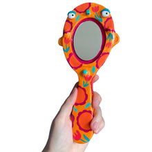 Load image into Gallery viewer, Hand-Held &#39;Flower Power&#39; Mirror
