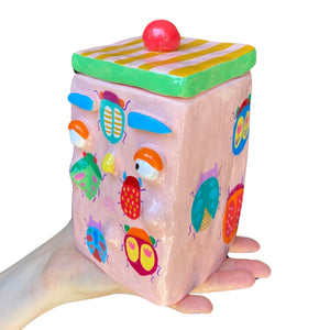 'Pink Bugs' Storage Jar (One-Off)