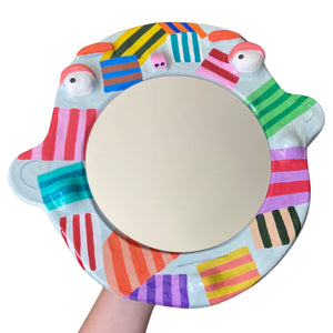 'Contemporary Stripes' BIG Ponky Wall Mirror (one-off)