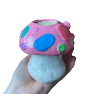 Mushroom Tea-light Candle Holder (Pastels - One-Off)