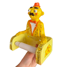 Load image into Gallery viewer, 'Cheese Lover' The PonkyWot Butler Toilet Roll Holder
