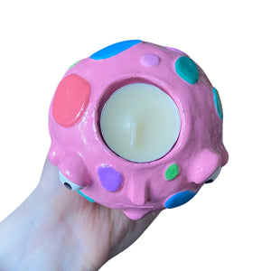 Mushroom Tea-light Candle Holder (Pastels - One-Off)