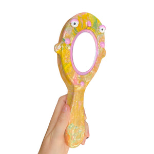 Hand-Held 'Marbled' Mirror (one-off)