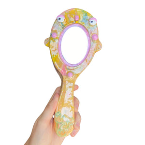 Hand-Held 'Marbled' Mirror (one-off)