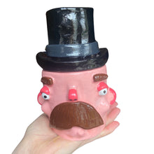 Load image into Gallery viewer, NEW Top Hat Man Pot &amp; Candle Holder with black hat
