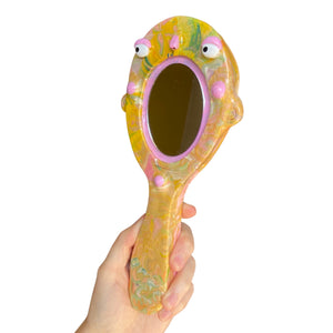 Hand-Held 'Marbled' Mirror (one-off)