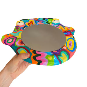 'Psychedelic Wave' BIG Ponky Wall Mirror (one-off)