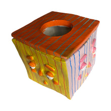 Load image into Gallery viewer, &quot;What&#39;s Multicoloured and has Stripes All Over?&quot; Tissue Box (One Off)
