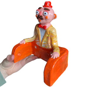 'Mr Orange' The PonkyWot Butler Toilet Roll Holder (one-off)