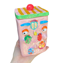 Load image into Gallery viewer, &#39;Pink Bugs&#39; Storage Jar (One-Off)
