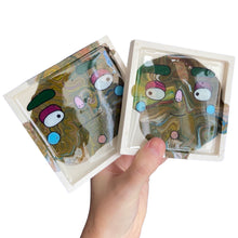Load image into Gallery viewer, Olive Swirl Square Coaster Set 2
