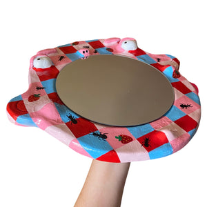'Picnic Blanket' BIG Ponky Wall Mirror (one-off)