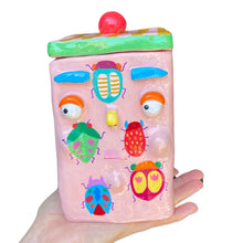 Load image into Gallery viewer, &#39;Pink Bugs&#39; Storage Jar (One-Off)
