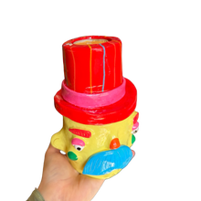 Load image into Gallery viewer, Colourful Top Hat Man Pot &amp; Tealight Holder
