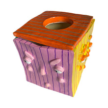 Load image into Gallery viewer, &quot;What&#39;s Multicoloured and has Stripes All Over?&quot; Tissue Box (One Off)
