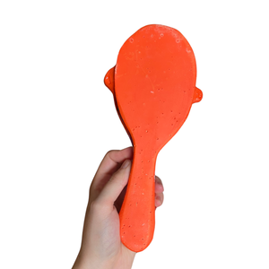 Hand-Held 'Floral Orange' Mirror